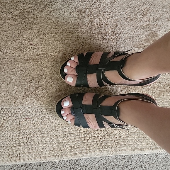 Saks Fifth Avenue | Shoes | Saks Fifth Avenue Blue Strappy Wedge 